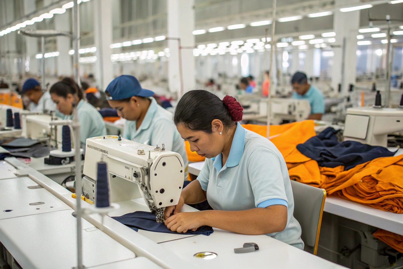 150-4-workers-stitching-fabric-pieces-together-on-indus